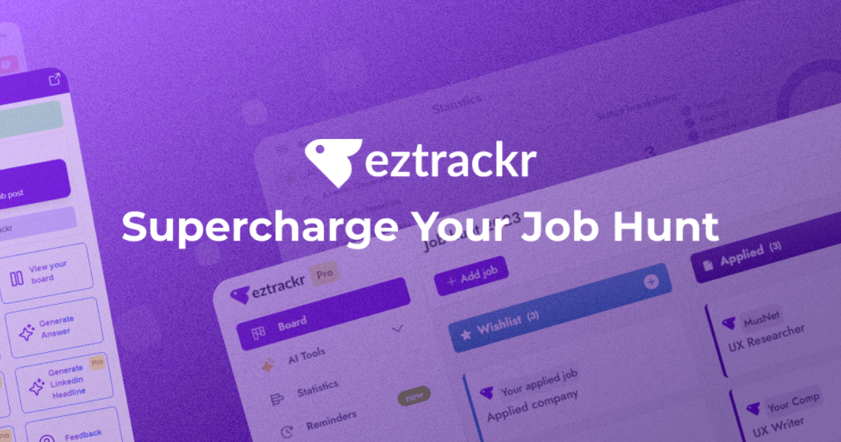 Eztrackr - Organize your job hunt and say goodbye to spreadsheets